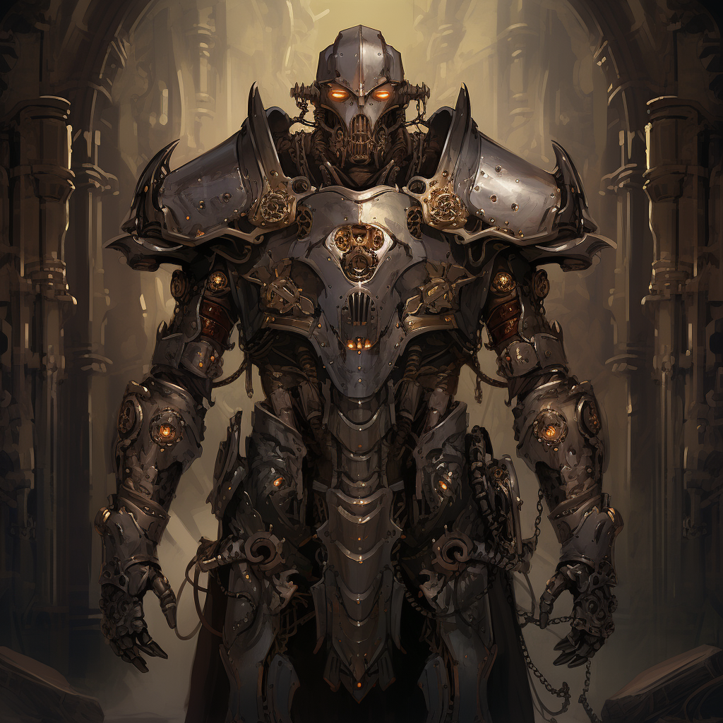 War Machine Armor Steampunk Illustration