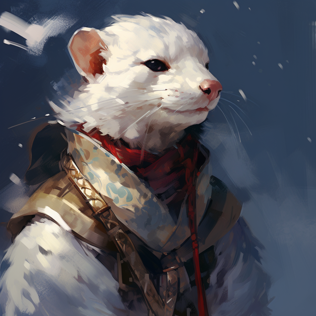 Adorable DnD Pet Snow Weasel