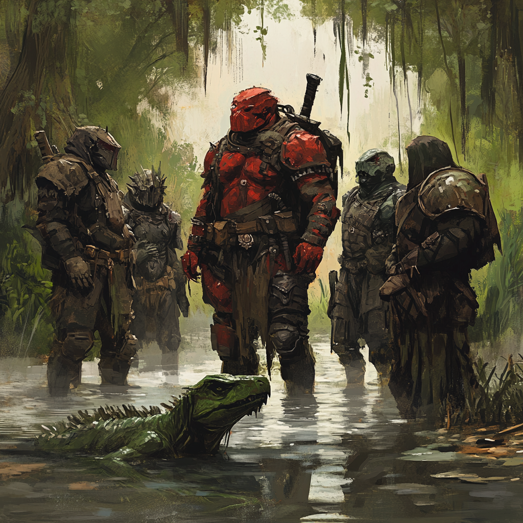 DnD Red Skin Tall Humanoids Swamp