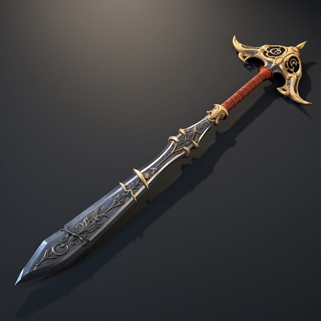 A stunning 3D halbert weapon