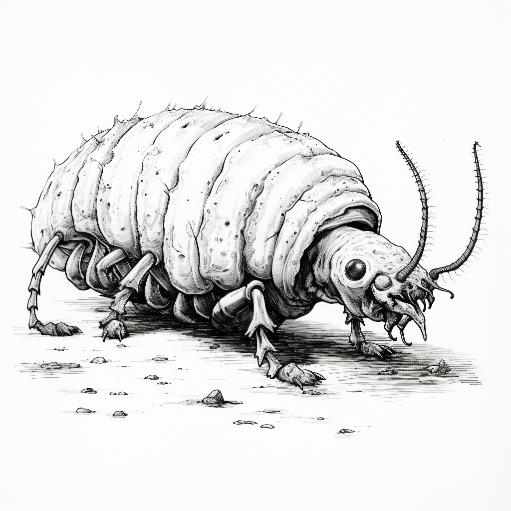 D&D Comic Beetle Leech Larva