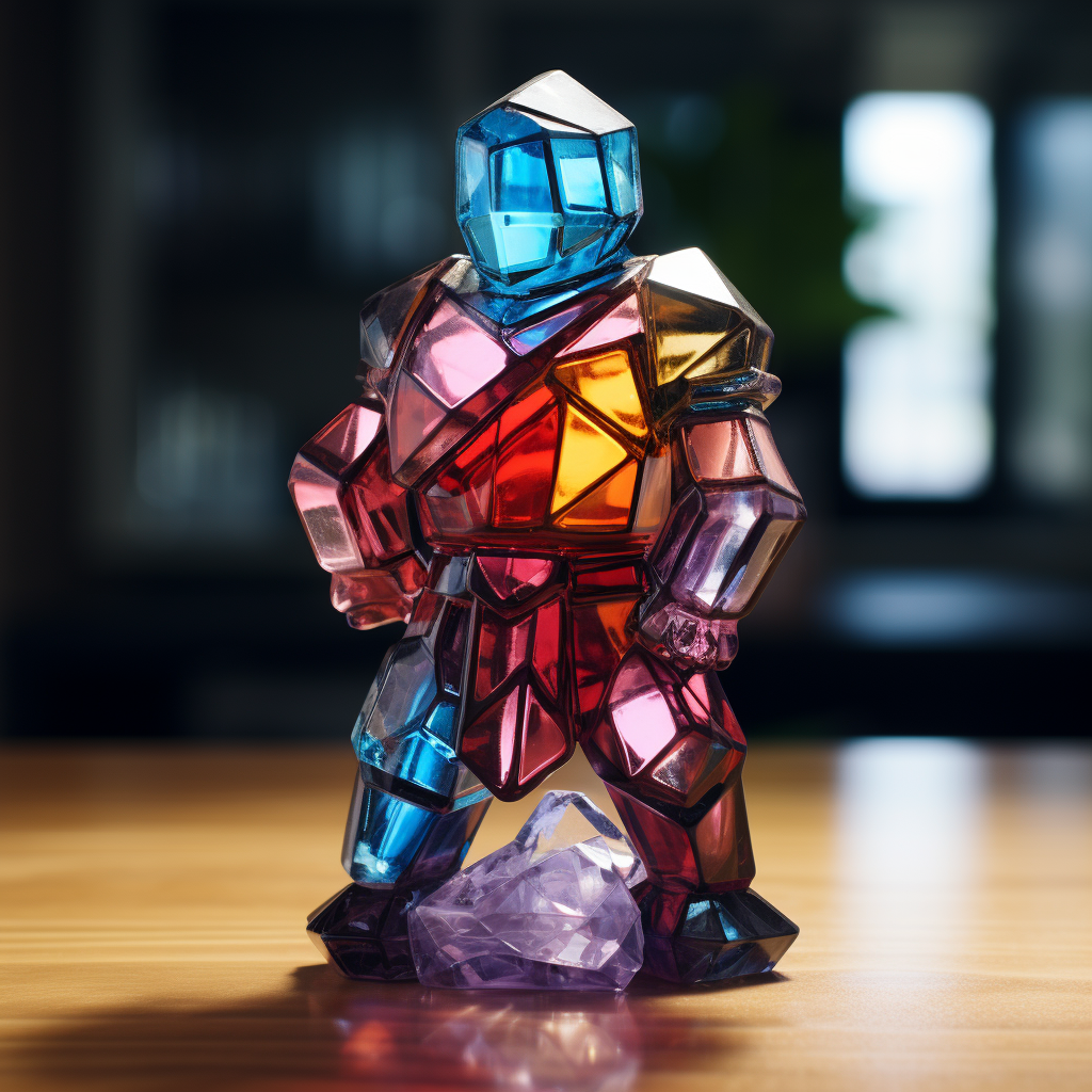 Elegant stained glass DnD figurine