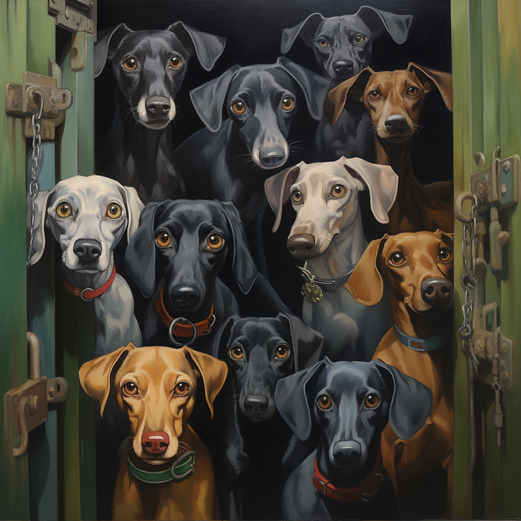 Doberman Pincher Guard Dogs Alertly Protect Home