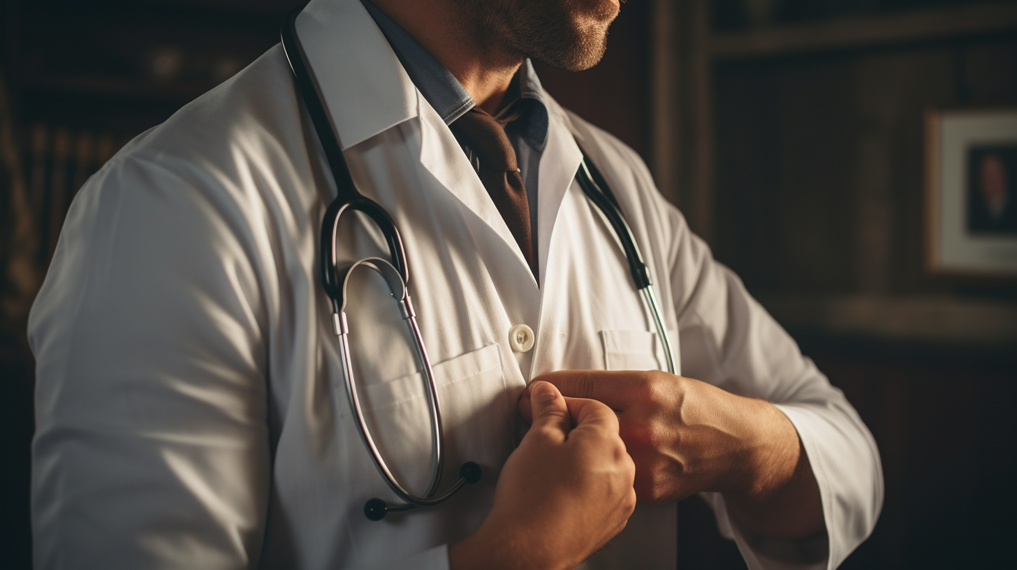 Doctor with Stethoscope on Patient