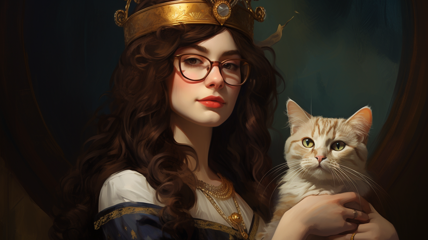 Fashionable doctor with adorable cat companion