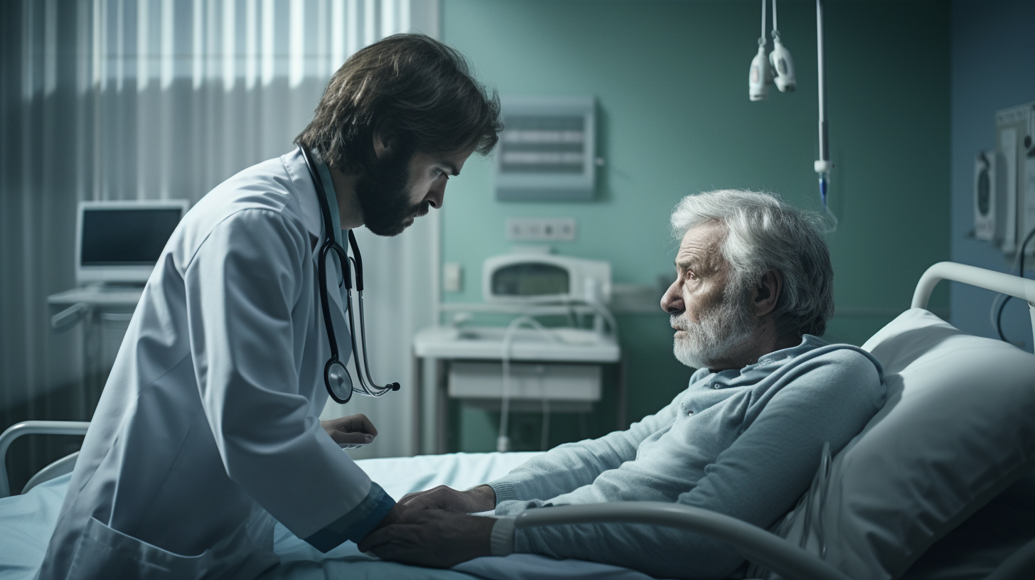 Doctor checking patient with stethoscope