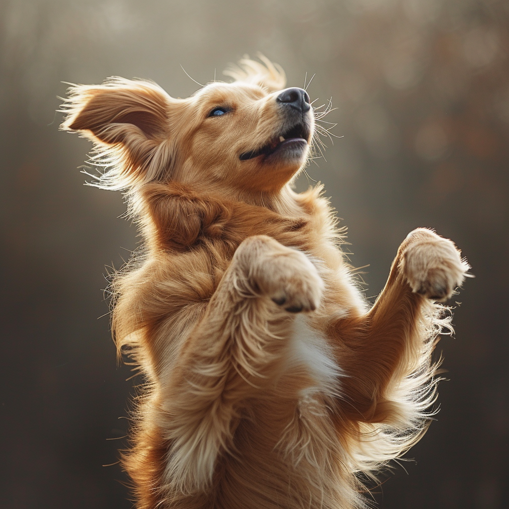 Dog dancing photo