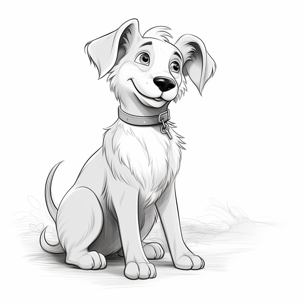 Dog Full Body Portrait Aristocats Style