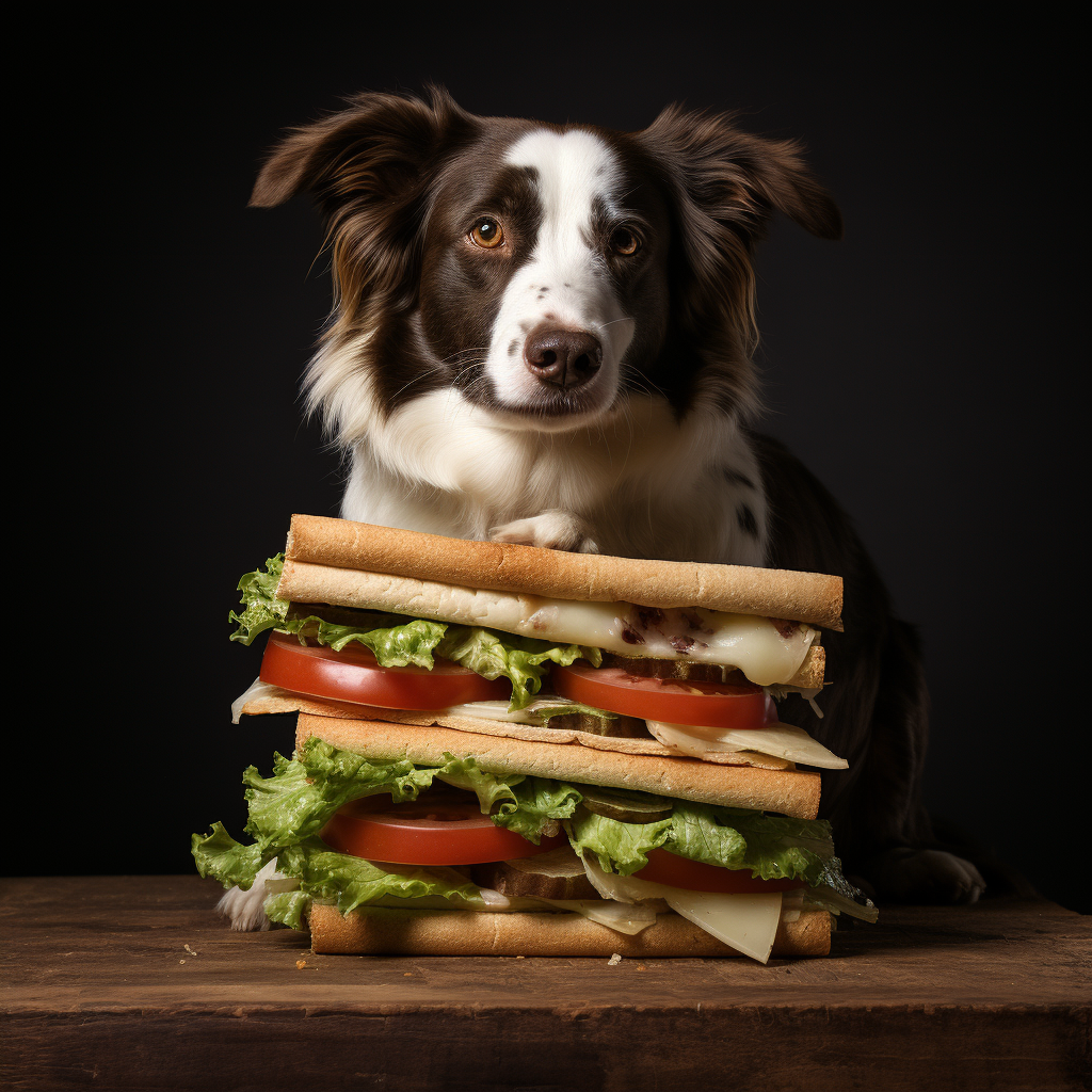 Adorable dog panini sandwich