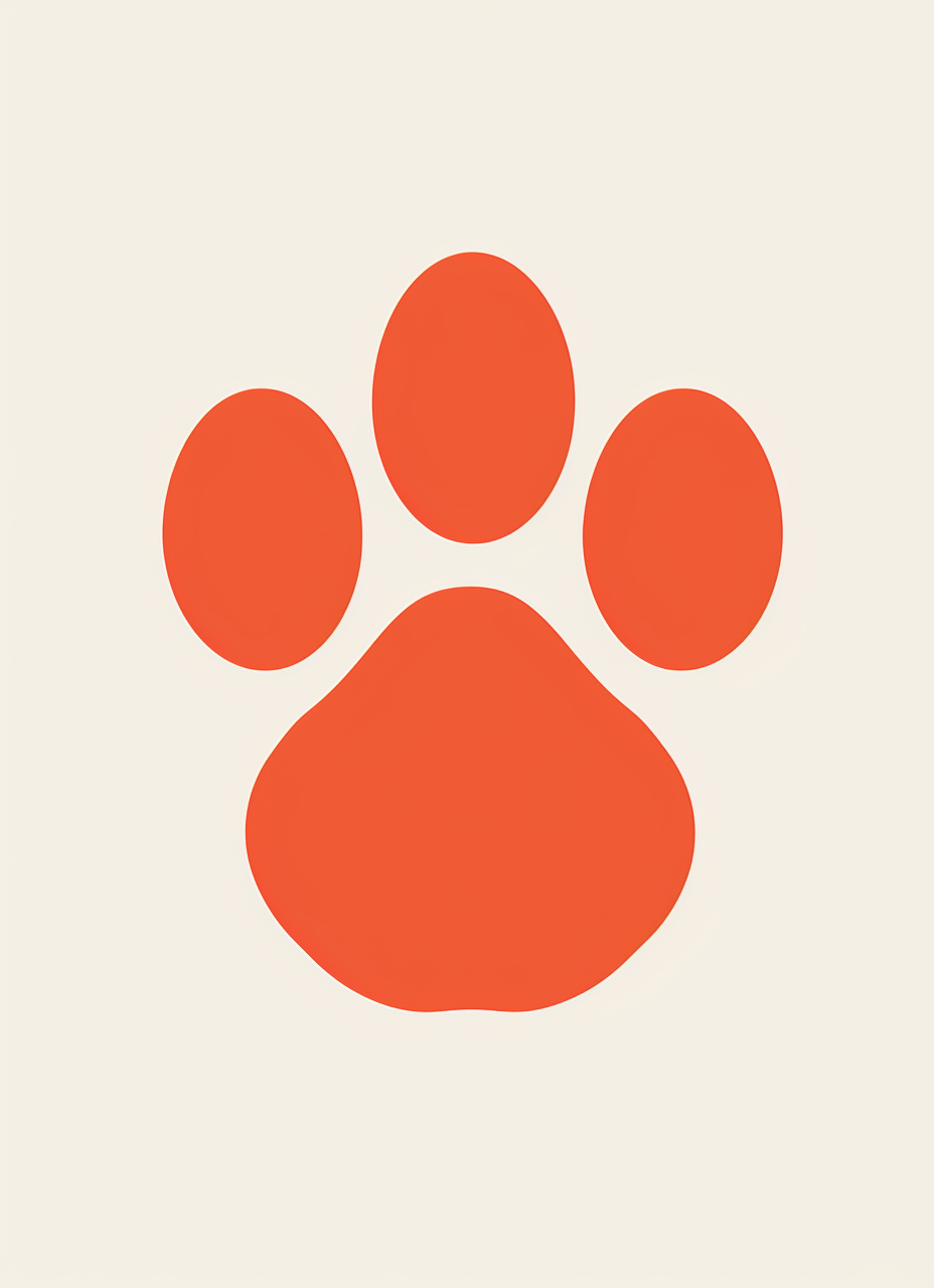 Minimal Flat Design Dog Paw