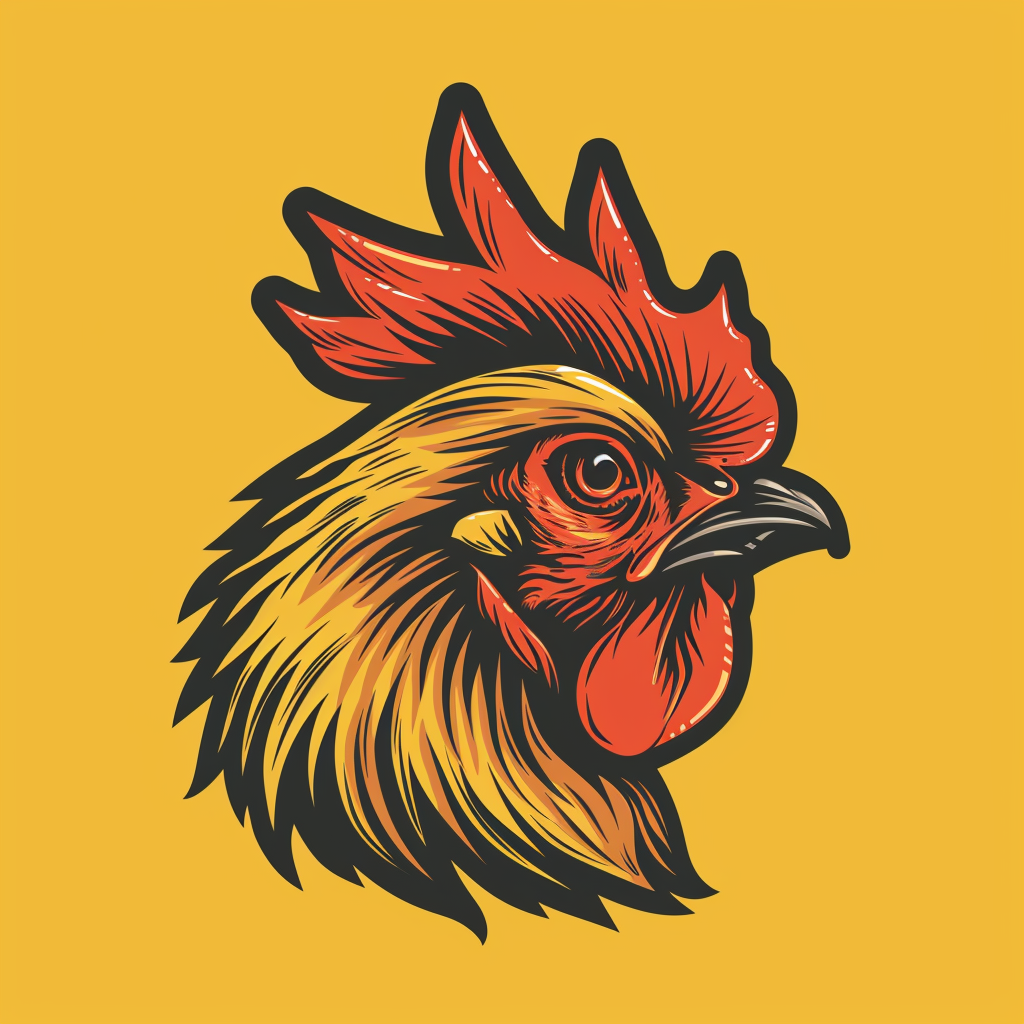 Dog Chicken Logo Illustration