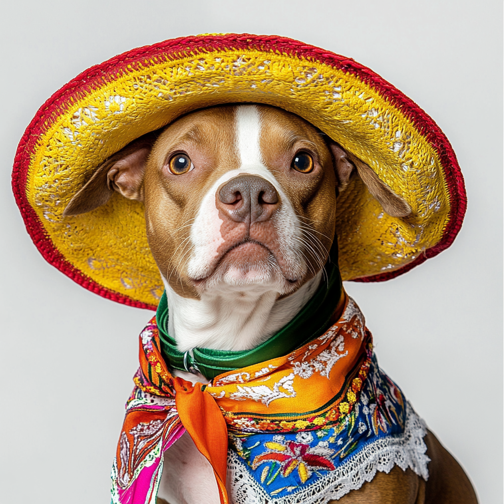 Dog in Mexican Independence Day Costume