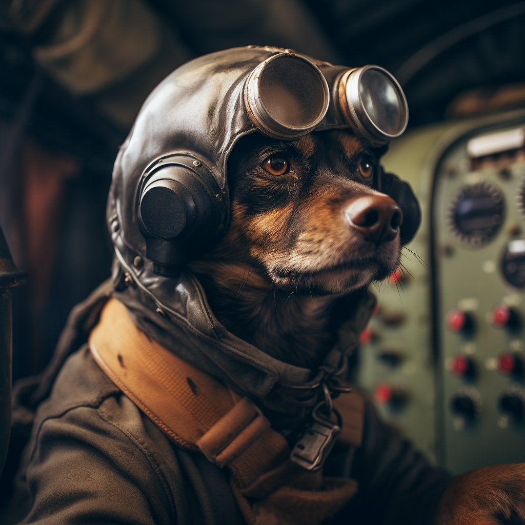 Brave dog WWII pilot