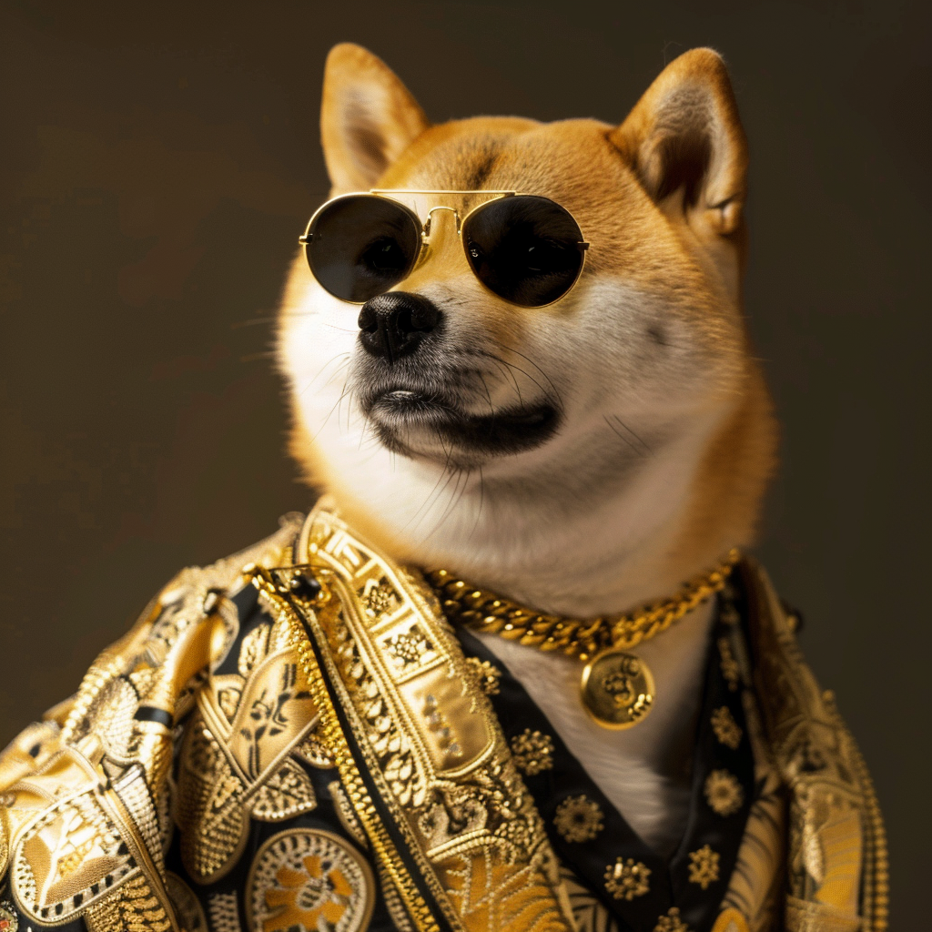 Cute Dogecoin meme NFT dog