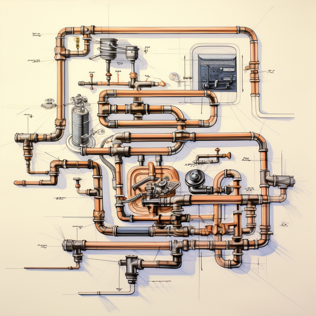 Domestic hot water system sketch