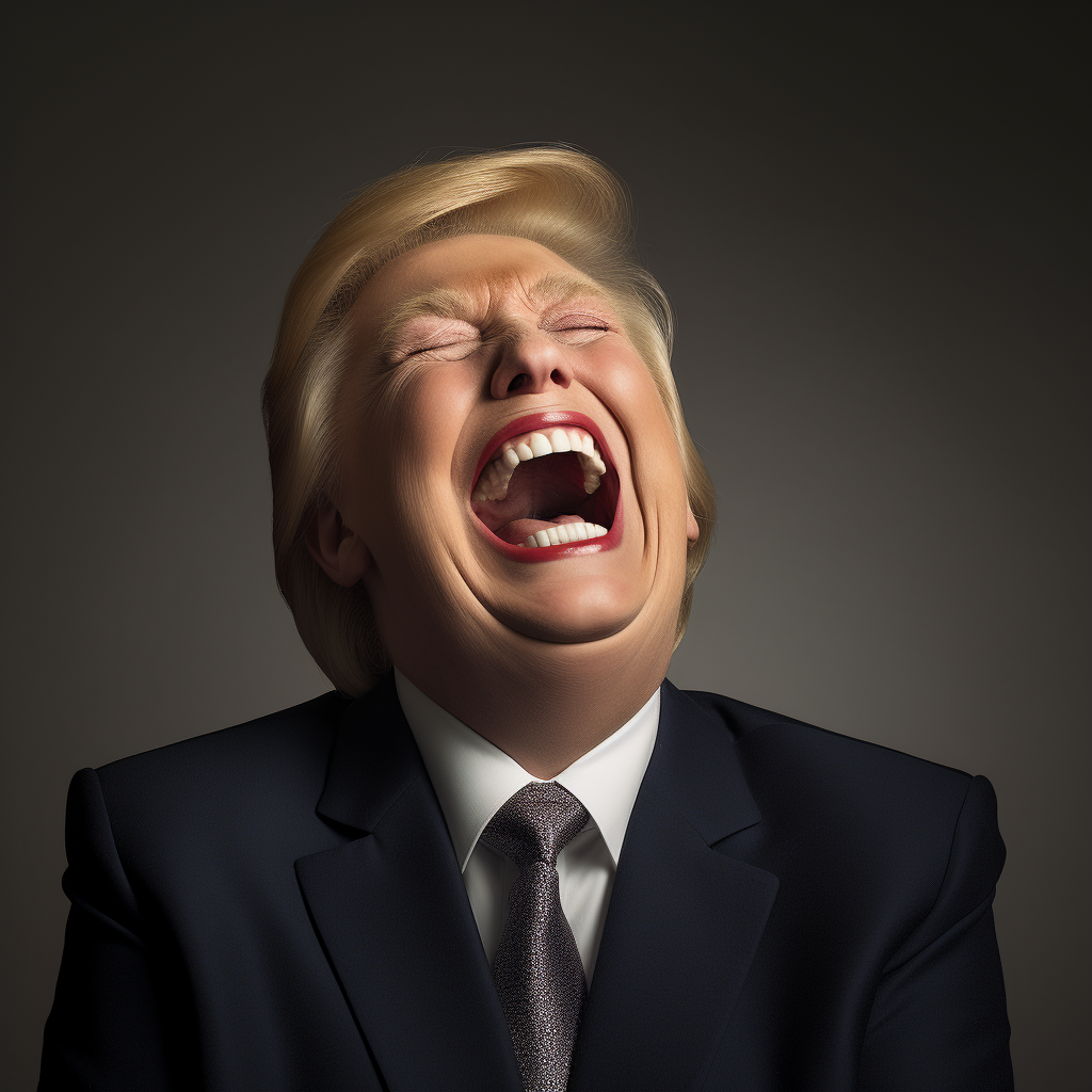 Donald Trump Laughing at Hillary Clinton