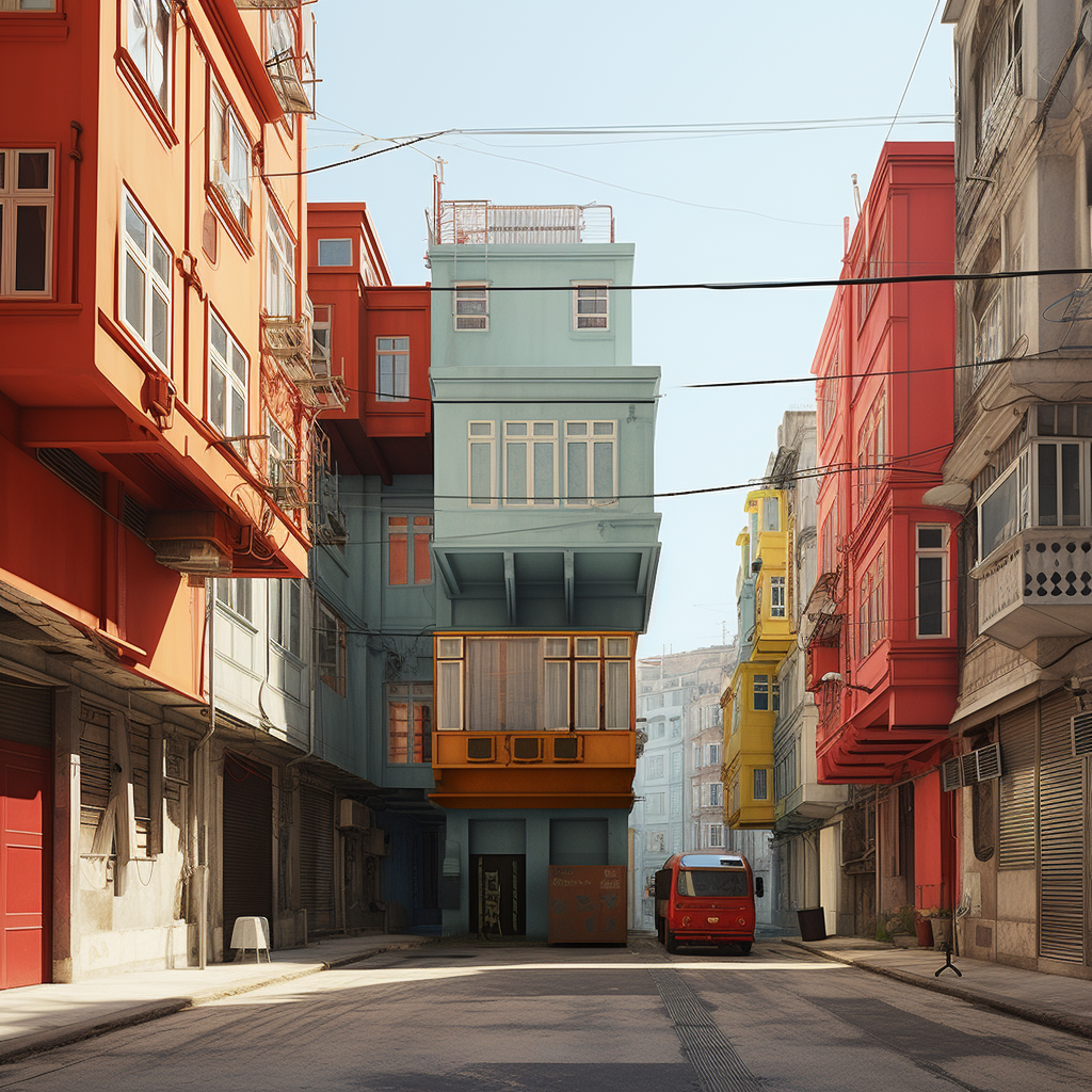 Cinematic street view of Istanbul