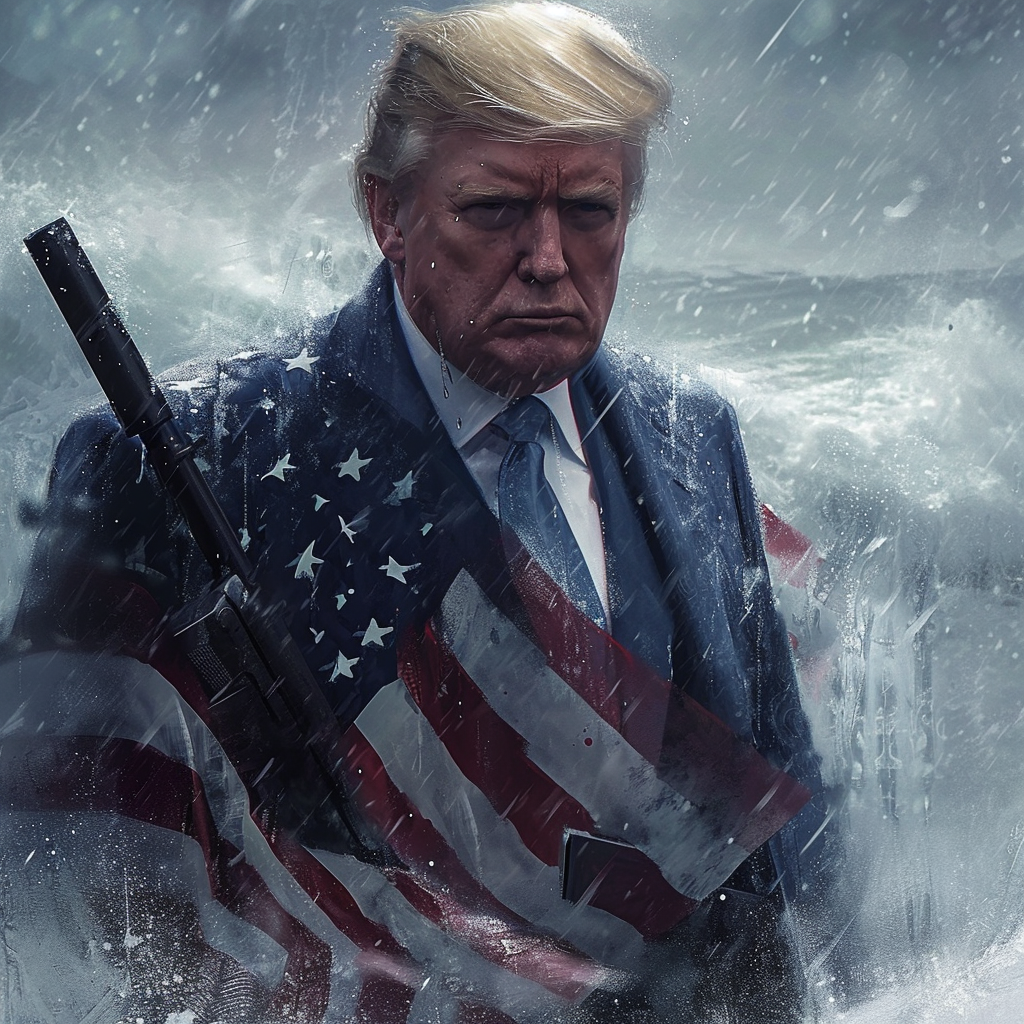 Donald Trump in Arctic Storm with Nordic Onghouse and M1 Garand