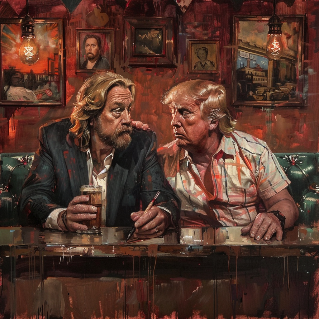 Donald Trump Big Lebowski Painting