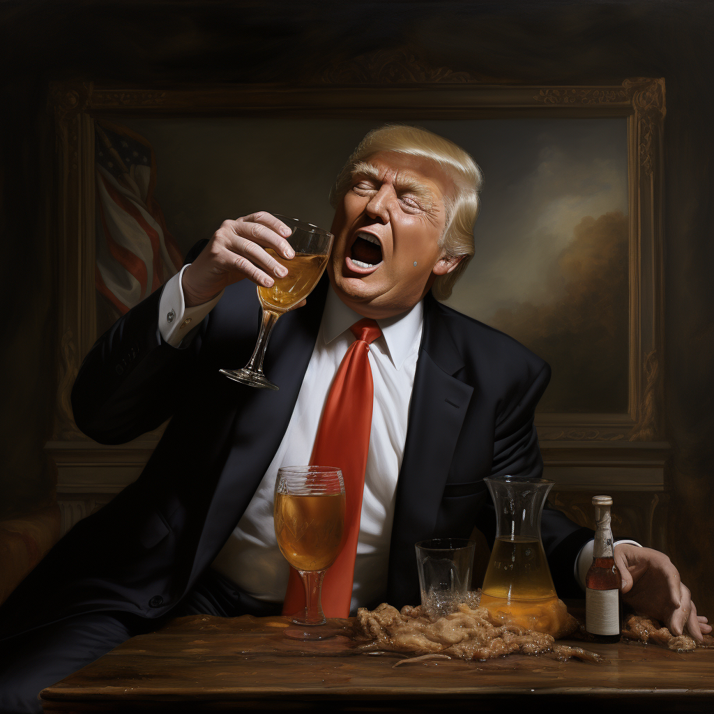 Donald Trump drunk photo