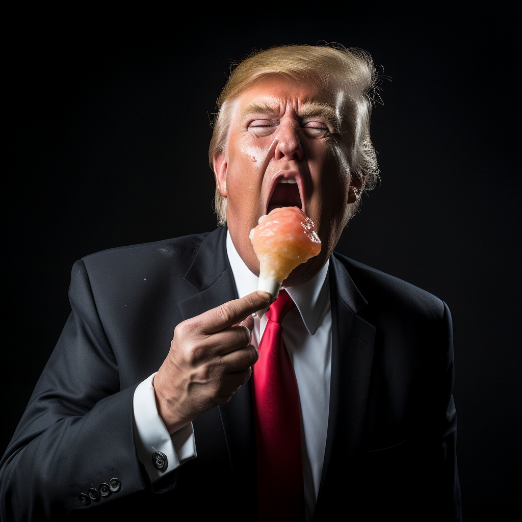 Image of Donald Trump Eating Bomb Pop