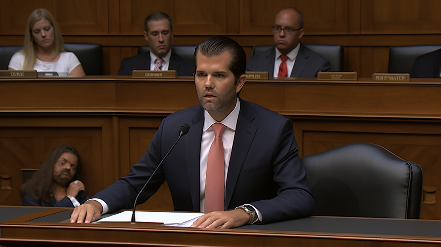 Donald Trump Jr. joking during testimony