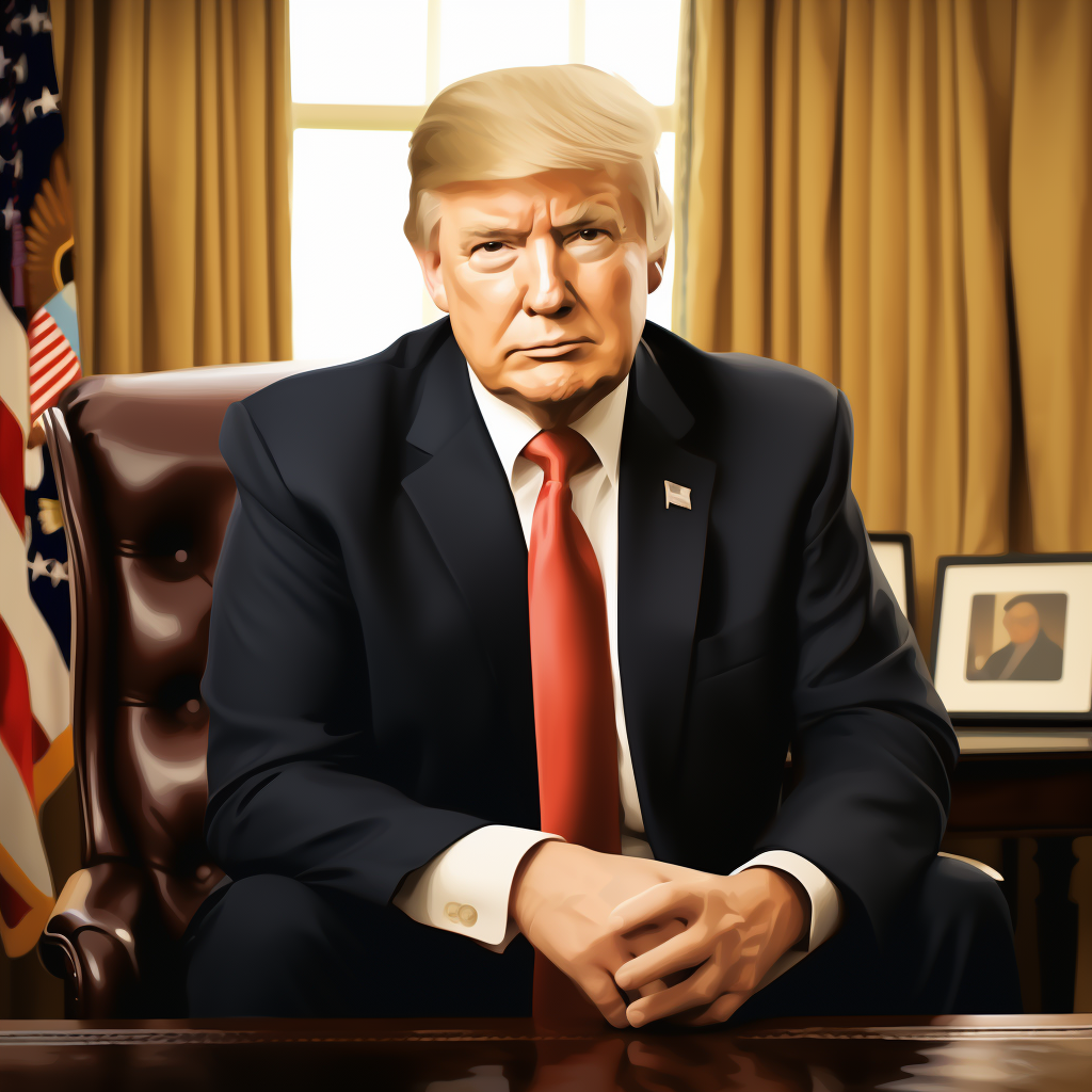 Donald Trump Oval Office Tee Shirt Vector