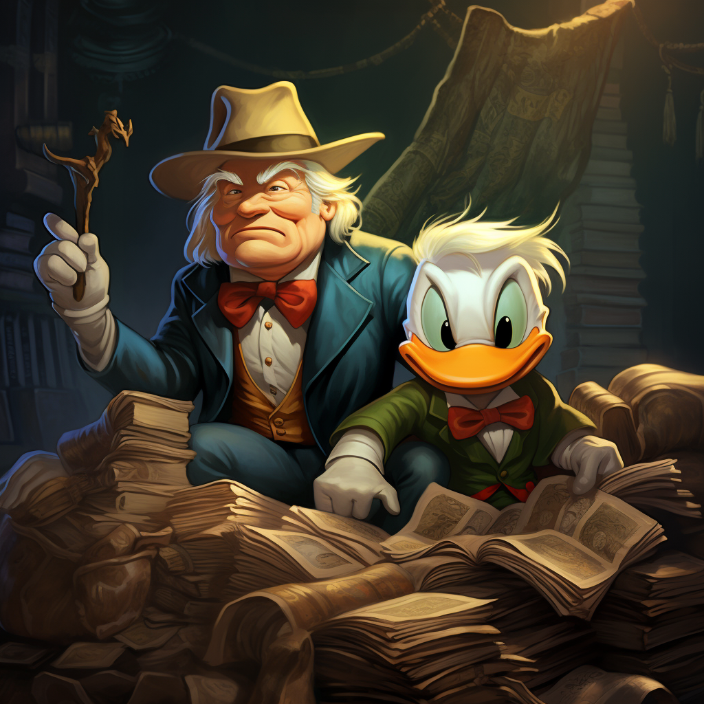 Donald Trump Scrooge McDuck Treasure Hunt Adventure