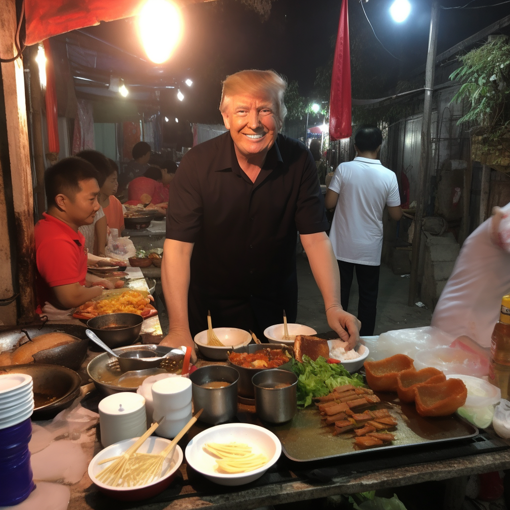 Donald Trump as Vietnamese Street Food Chef