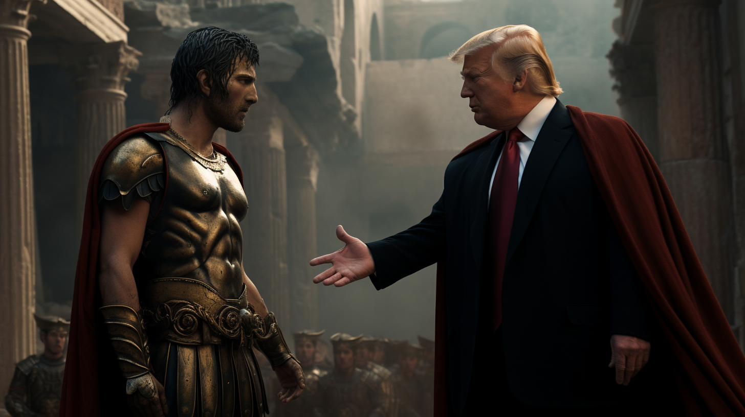 Donald Trump visiting Roman Empire