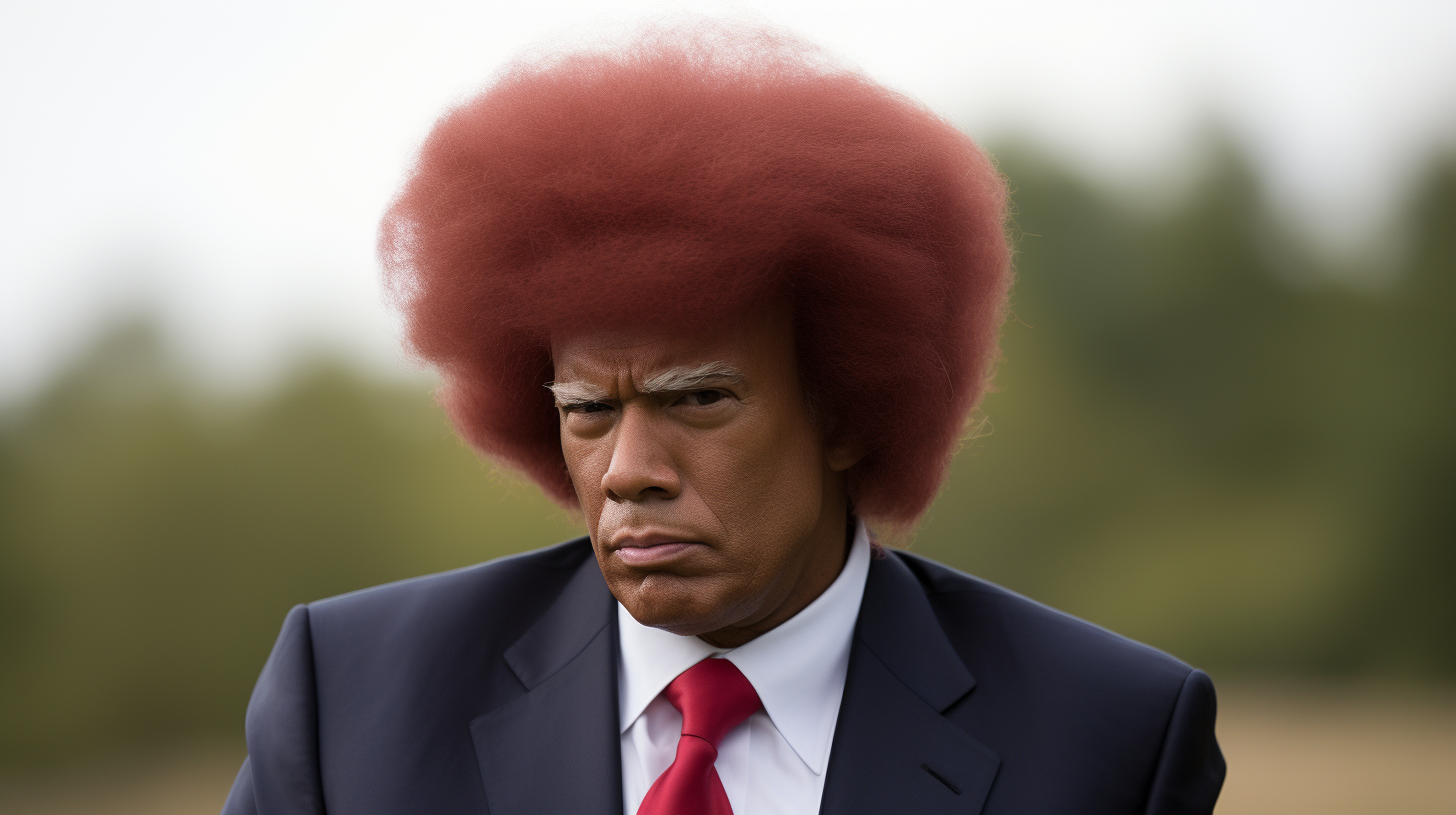 Donald Trump with Afro Image