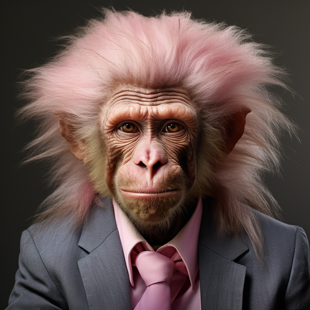 Donald Trump depicted as a baboon