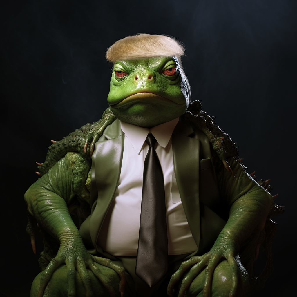 Donald Trump Frog DNA Spliced Jurassic Park Still