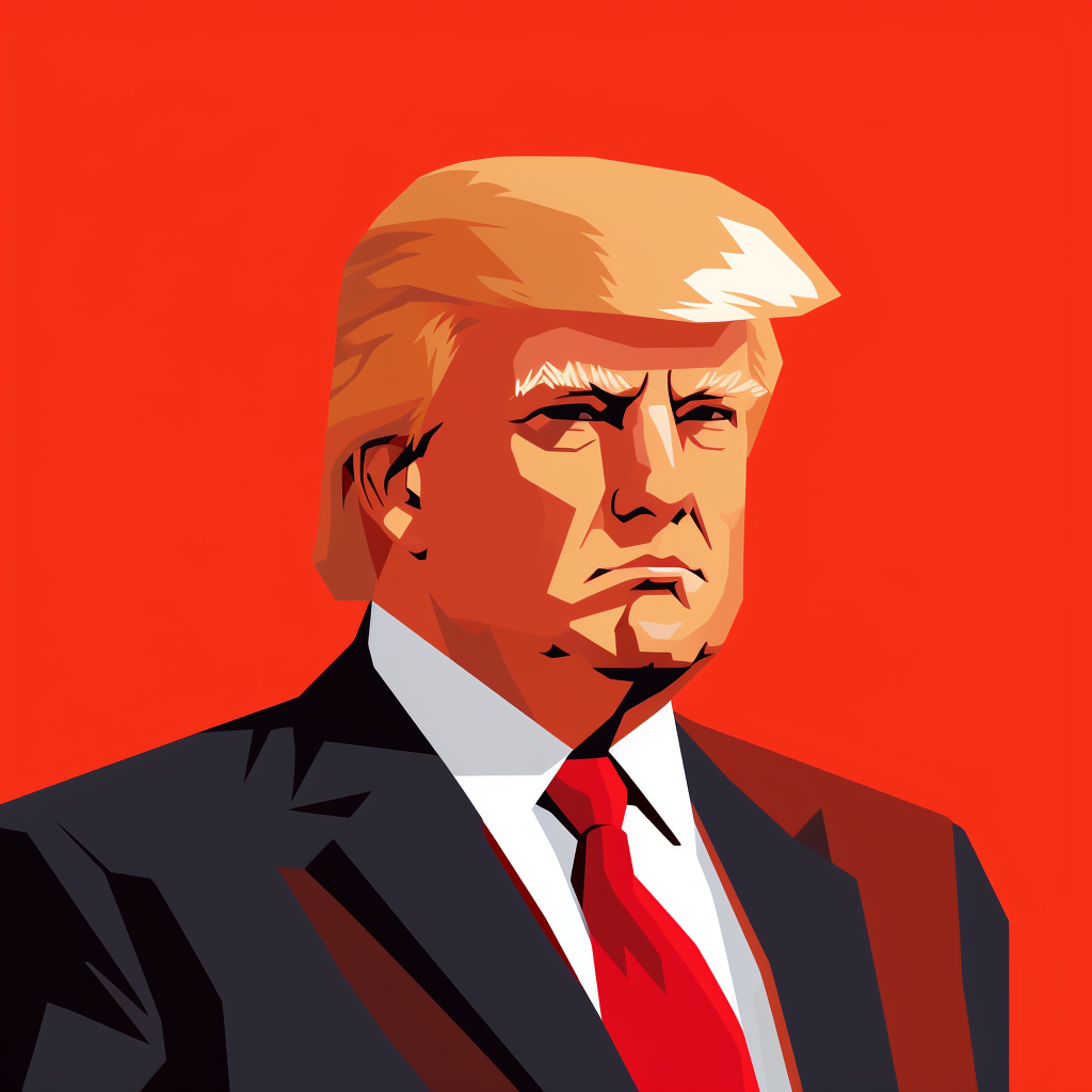 Donald Trump in 8-bit pixel art