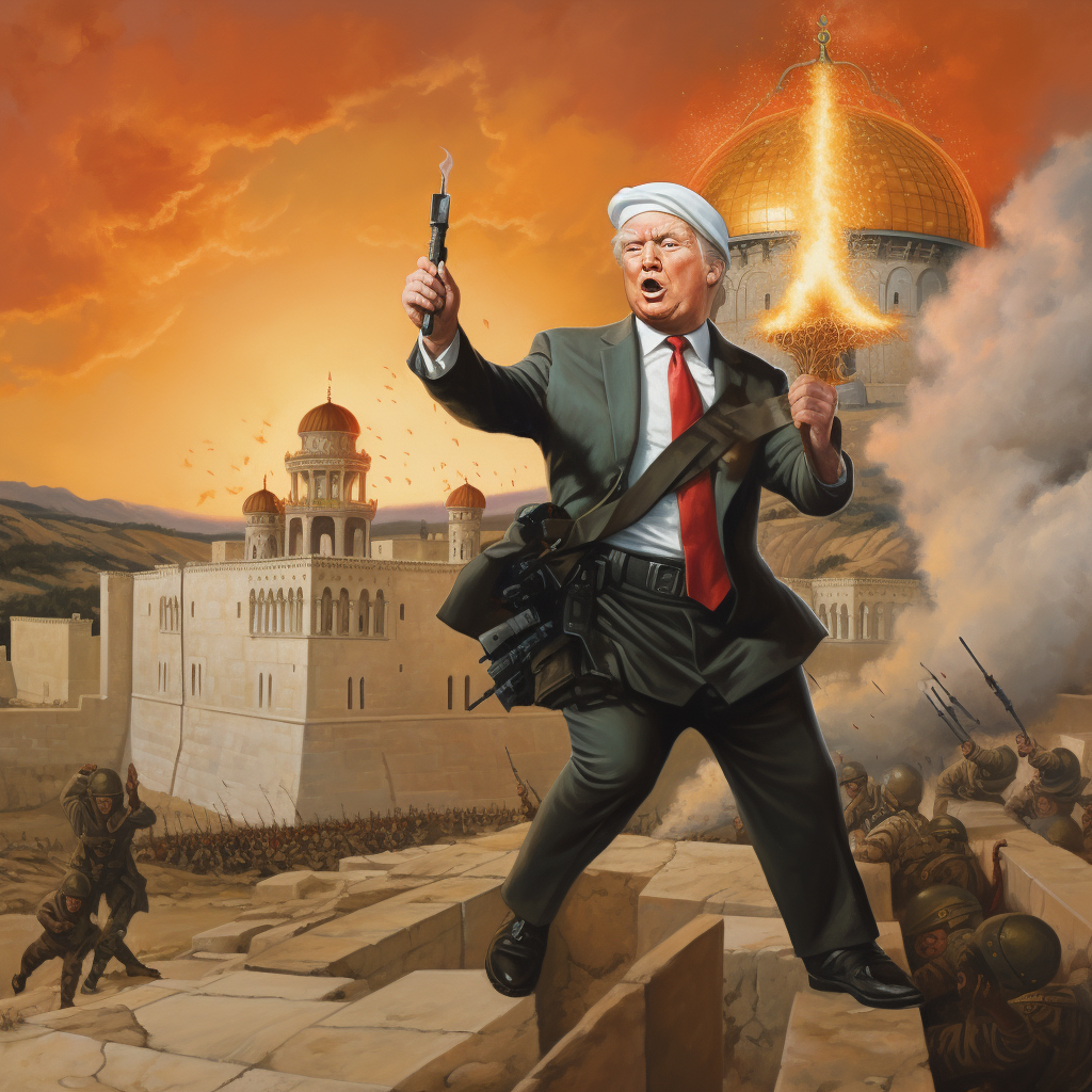 Donald Trump saving Israel photo