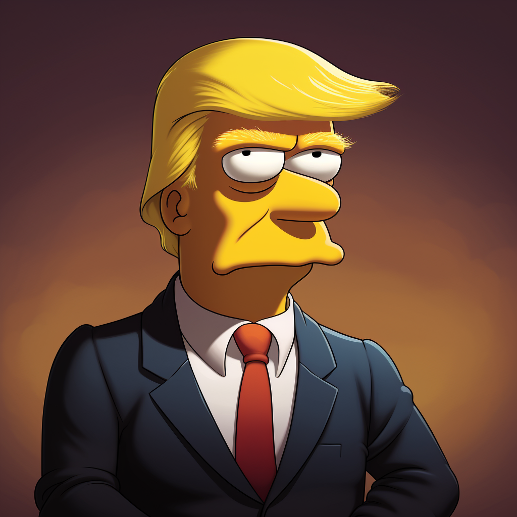 Donald Trump Simpsons Character Icon