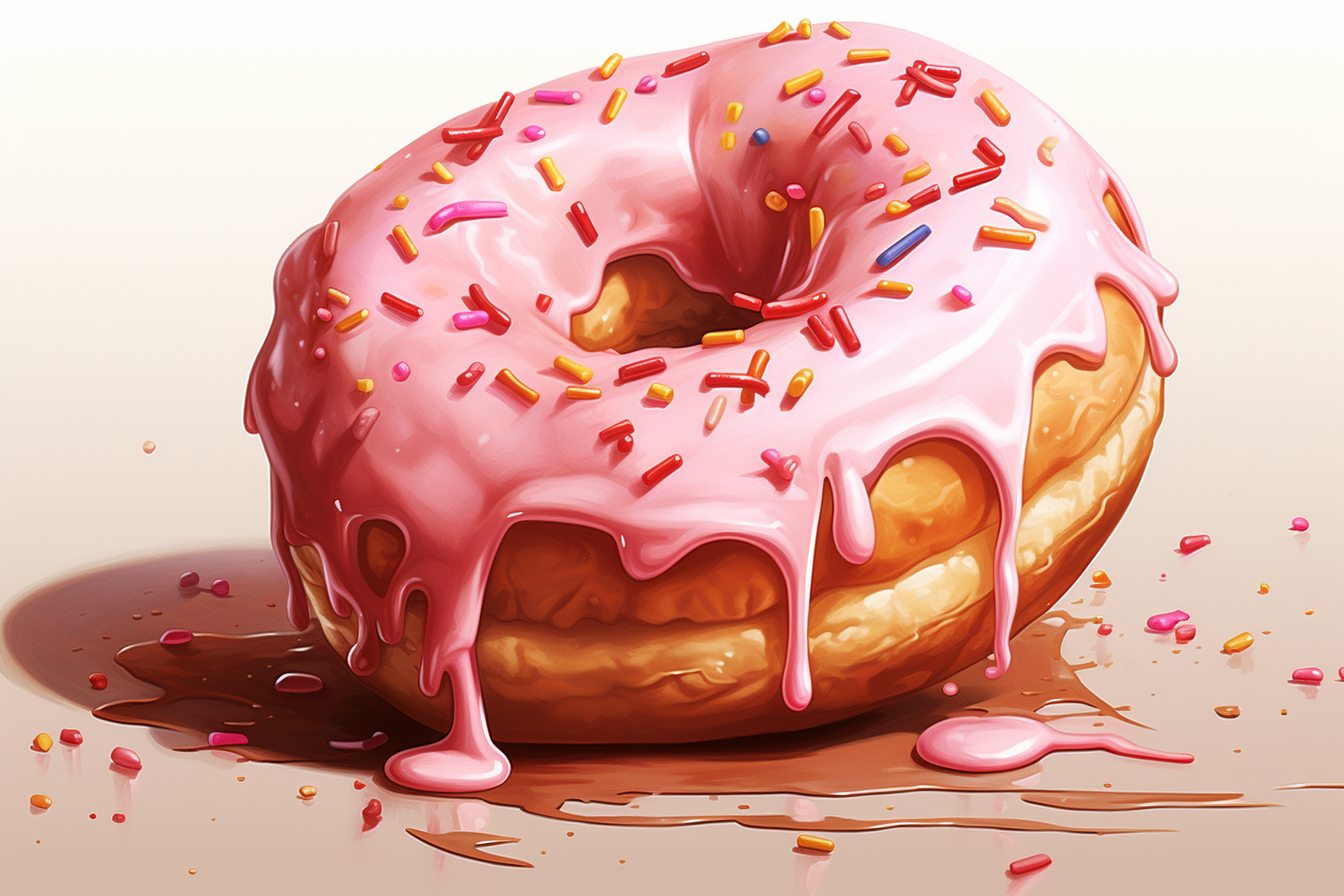 Colorful donut with sprinkles