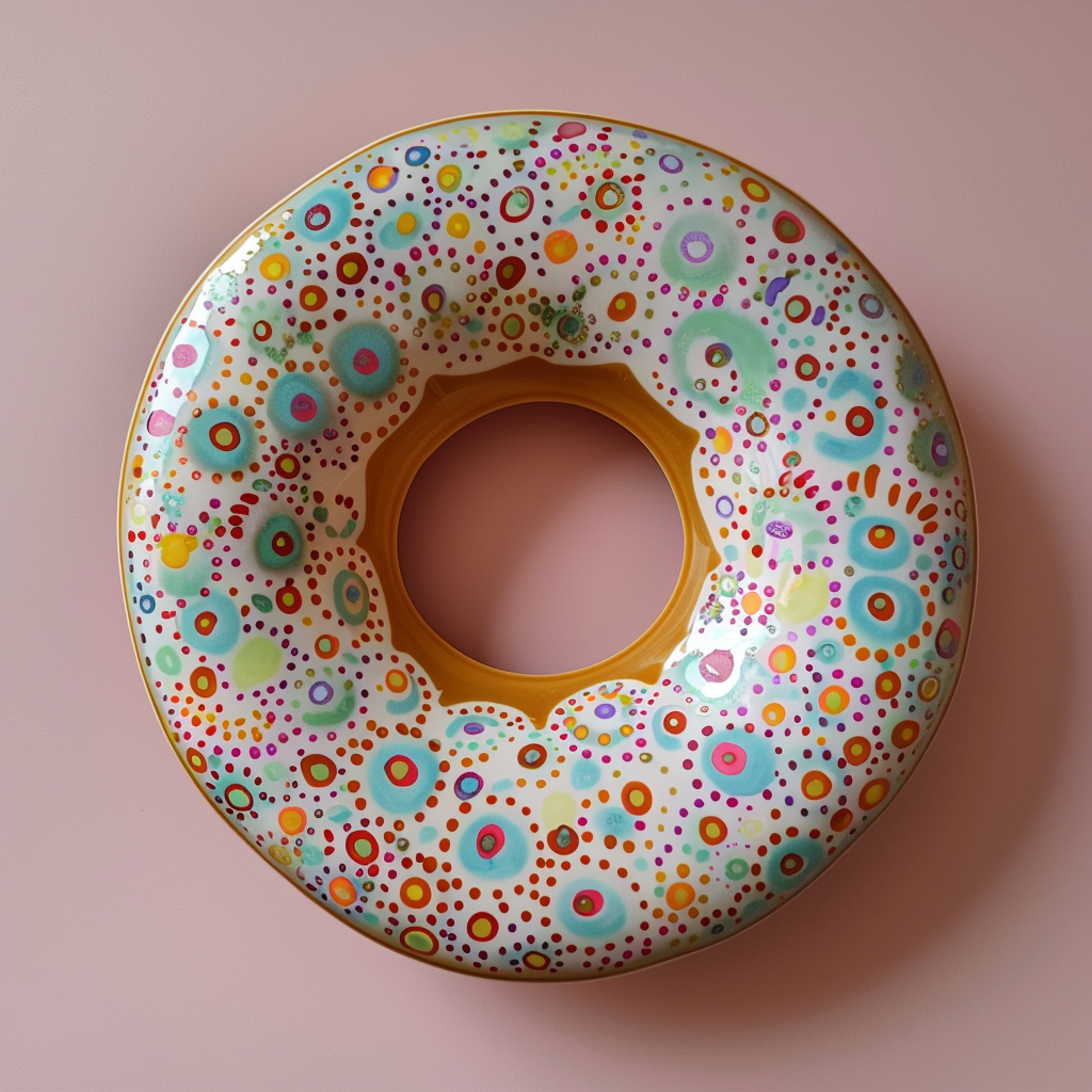 Round plate in doughnut shape