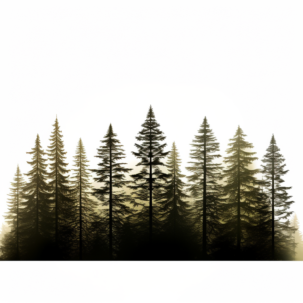 Silhouette of Douglas Fir Trees