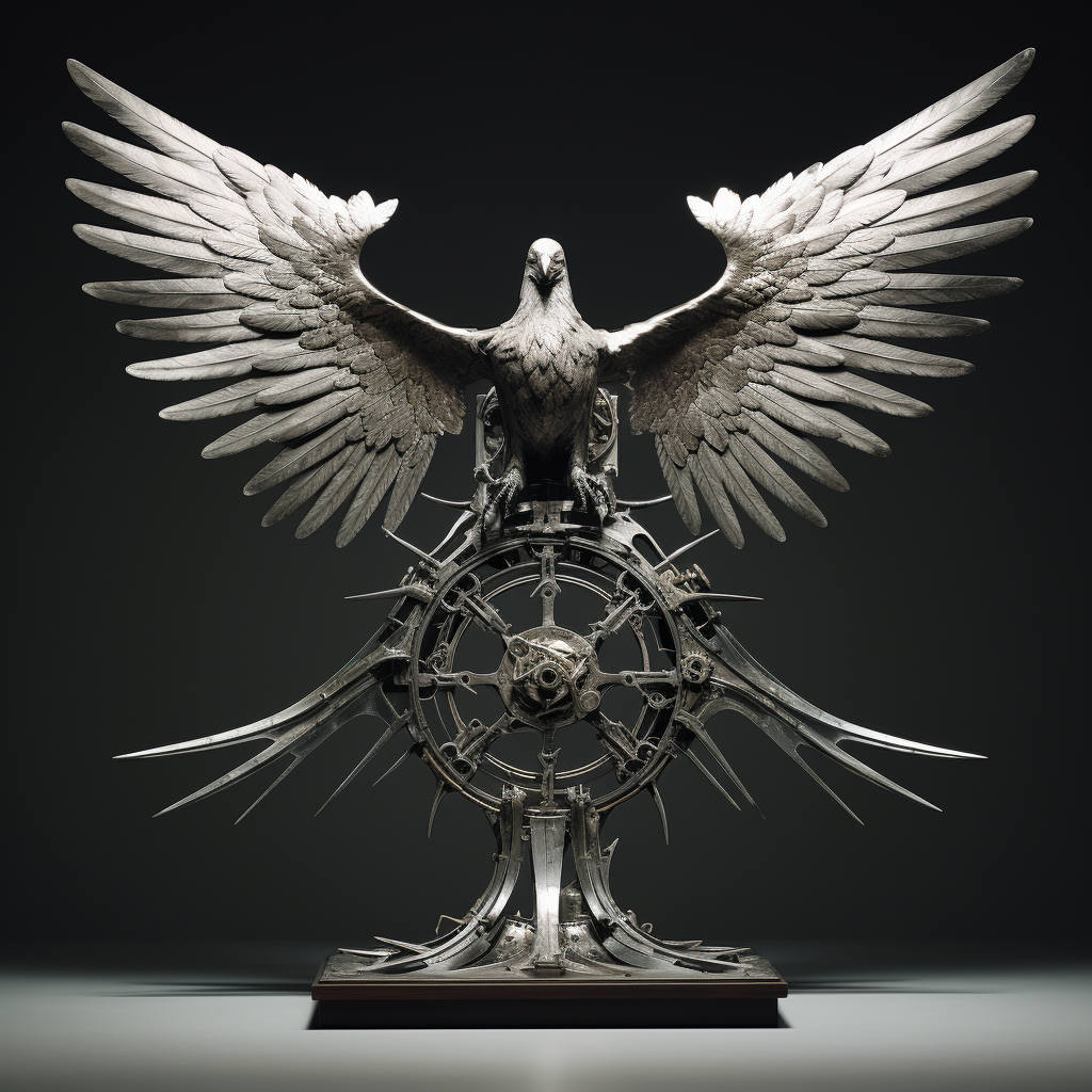 Sculpted dove by HR Giger