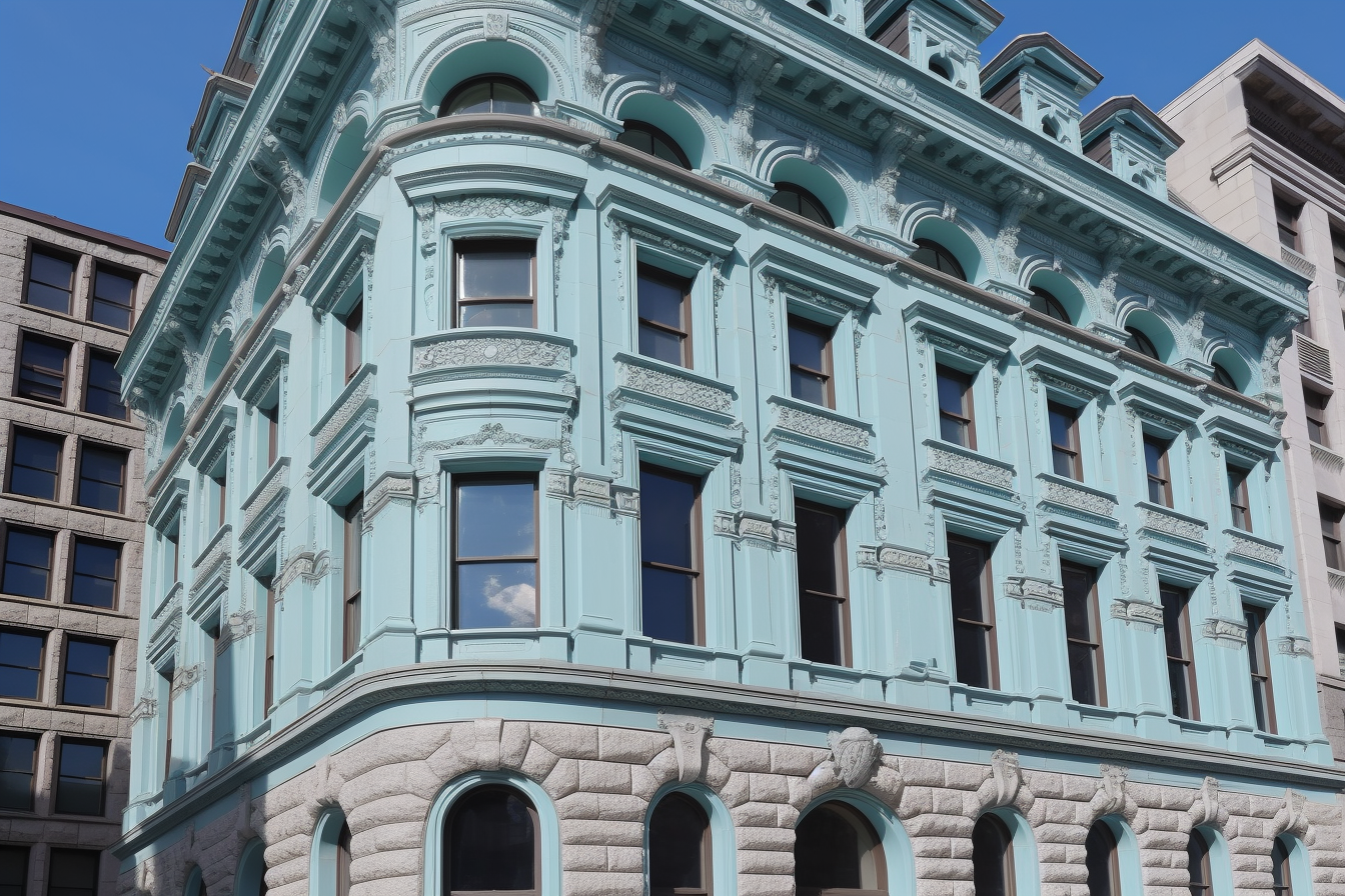 Historic bank building in downtown Boston