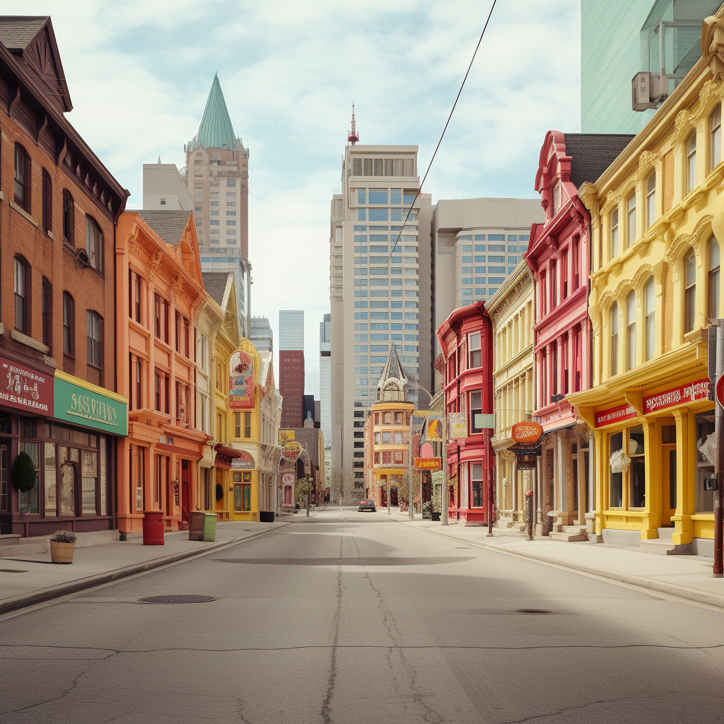 Downtown Toronto in Wes Anderson Style