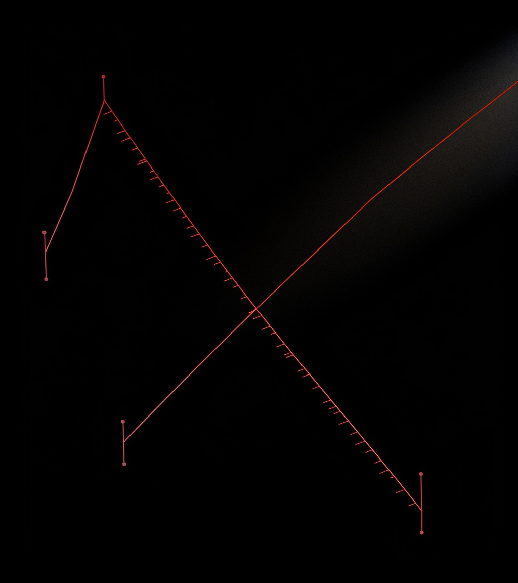 Downward trajectory line graph