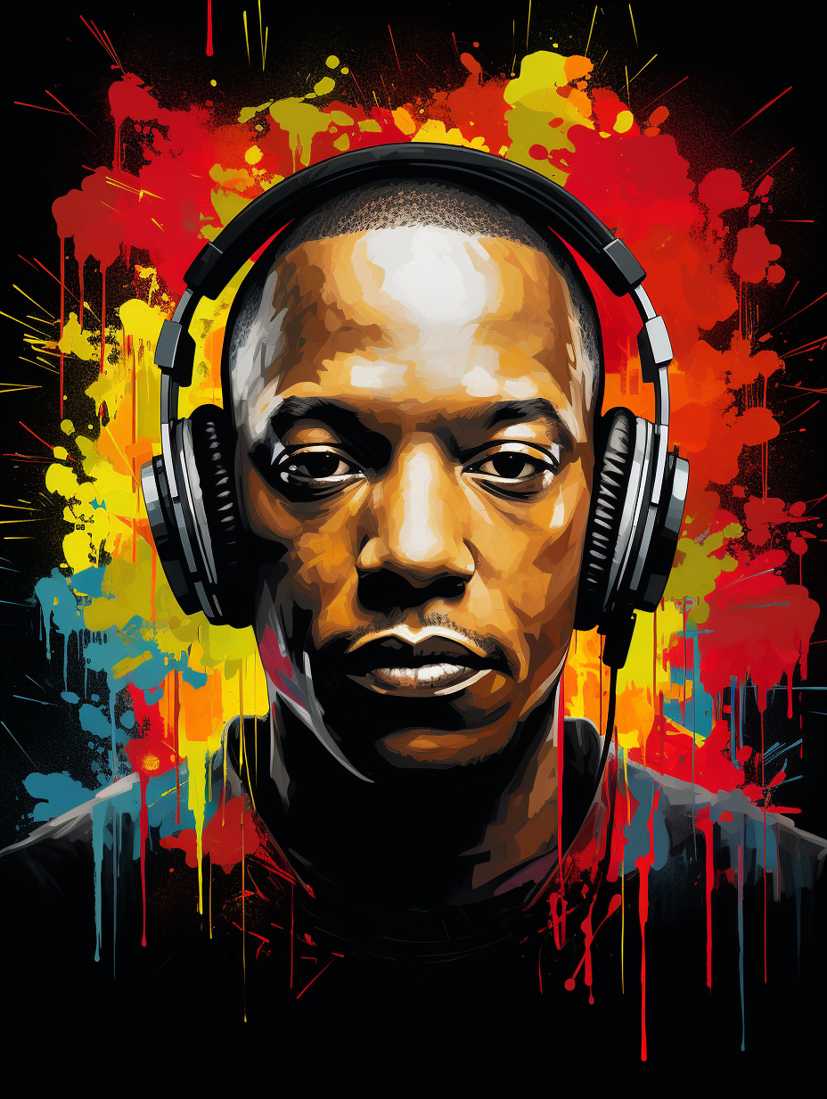 Artistic portrait of Dr. Dre