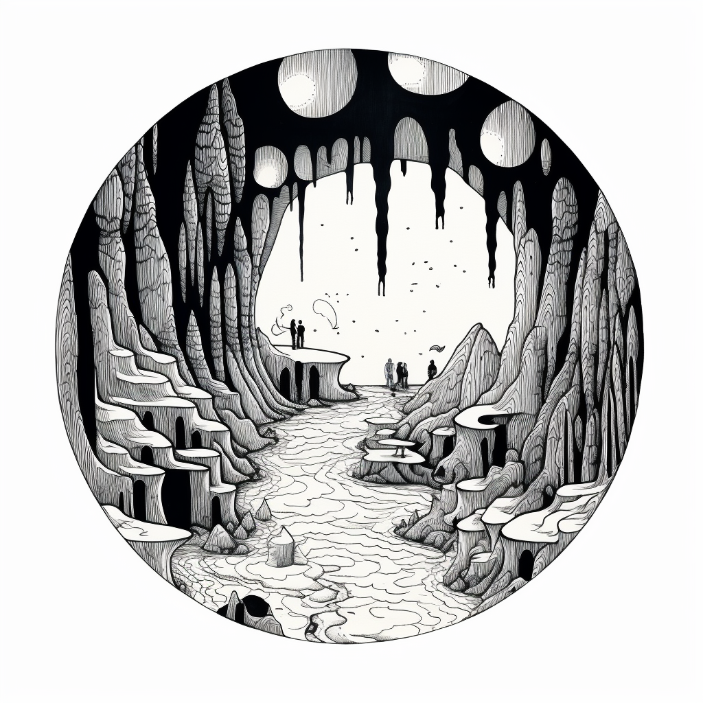 Illustration of Dr. Seuss-themed caves