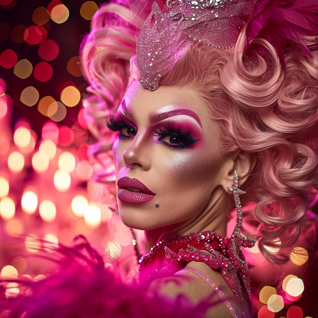 Vibrant and Captivating Drag Queen Style Image