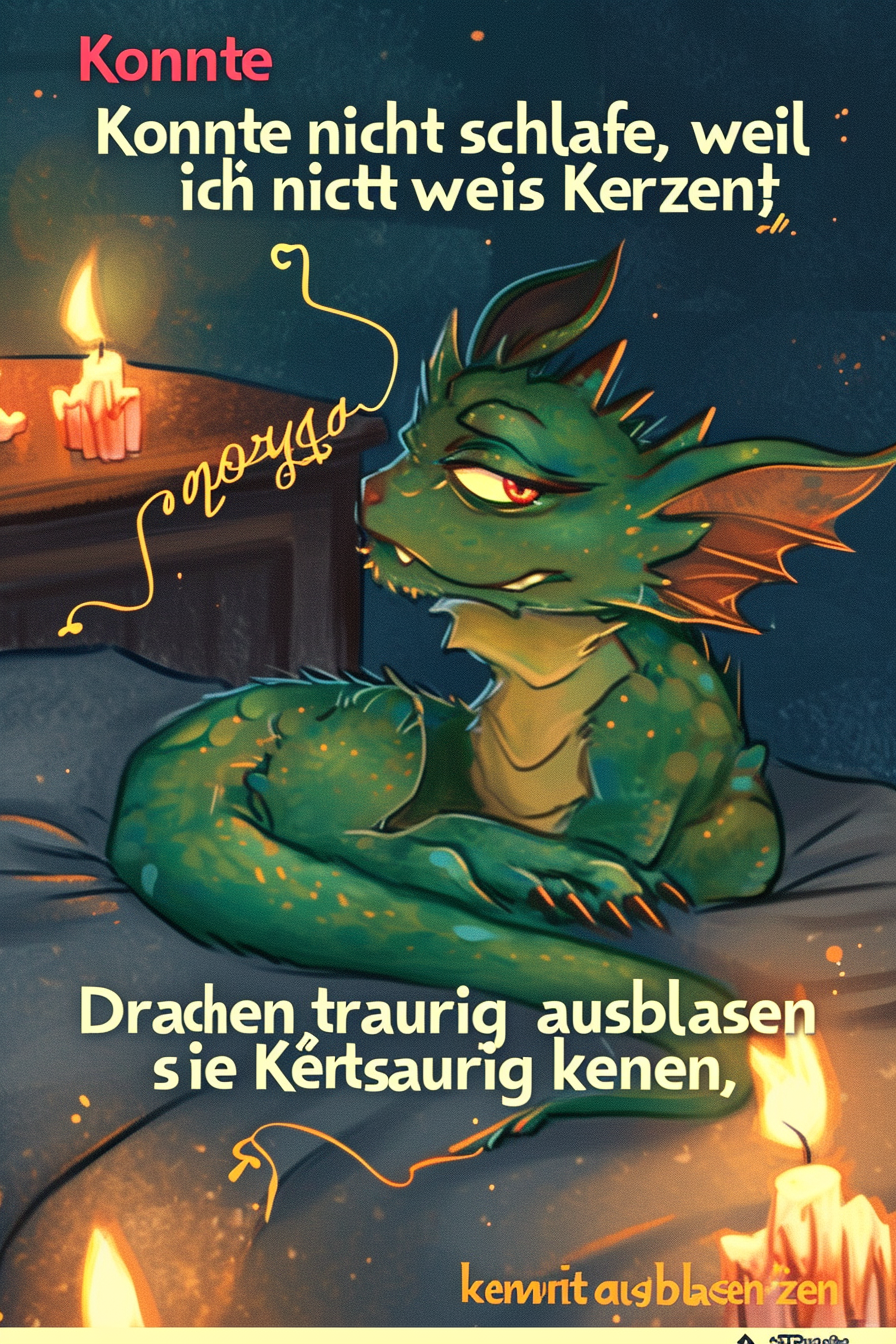 Dragon in Bed with Candles