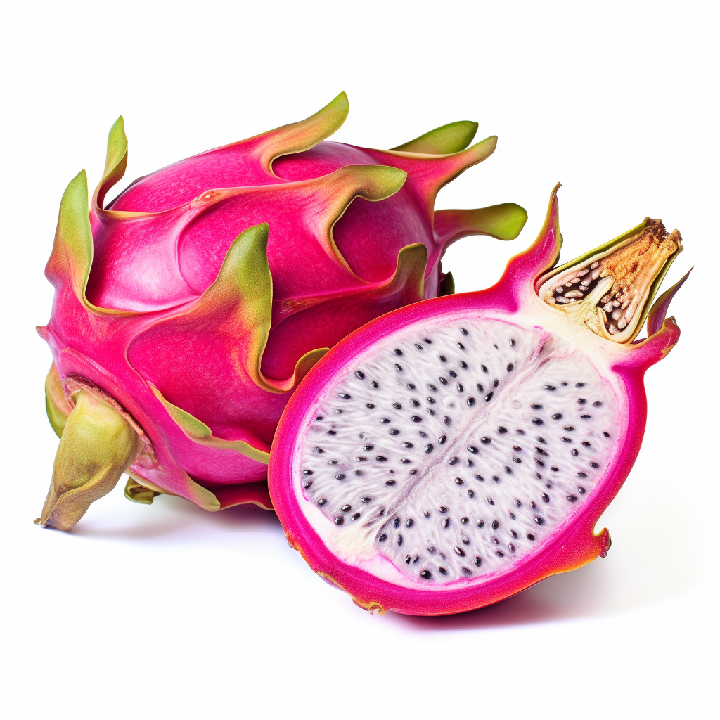 Dragon Fruit and Acai Berries Closeup