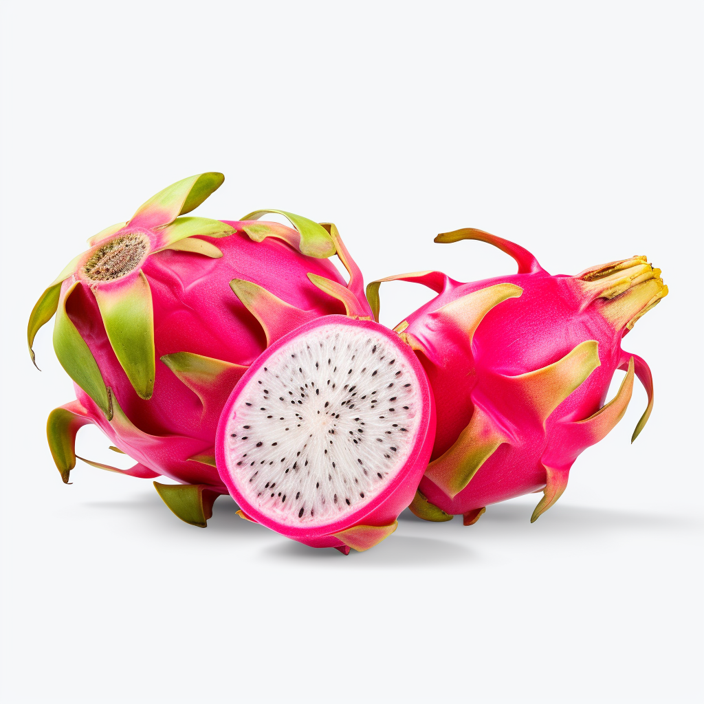 Dragon fruit on transparent background