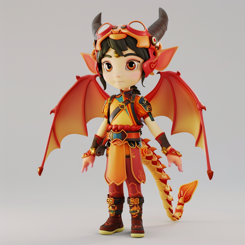 dragon girl hero fighting suit